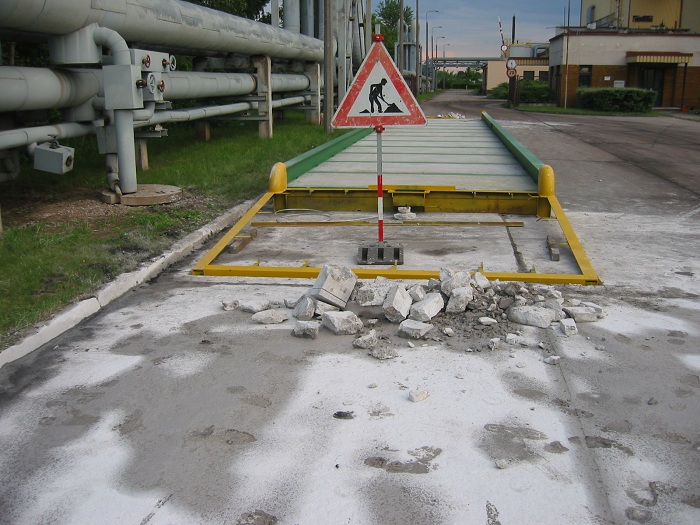 Instalace silniční váhy v teplárně Černošice